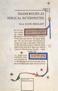 Produktbild: Maimonides as Biblical Interpreter