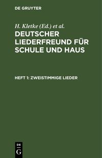 Produktbild: Zweistimmige Lieder