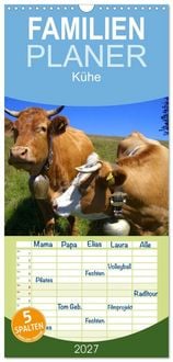 Produktbild: Familienplaner 2027 - K&uuml;he mit 5 Spalten (Wandkalender, 21 x 45 cm) CALVENDO