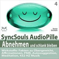Produktbild: Abnehmen und schlank bleiben - SyncSouls AudioPille - Wirkstoffe: Fakten zu &Uuml;bergewicht, Affirmationen, PMR, Autosuggestion, Reflexion, 432 Hz Musik