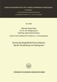 Produktbild: Einsatz des Doppeldraht-Zwirnverfahrens bei der Verarbeitung von Fasergarnen