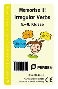 Bild vom Artikel Memorise it! Irregular Verbs vom Autor Josephine Finkenstein