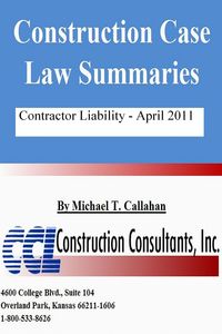 Produktbild: Construction Case Law Summaries: Contractor Liability - April 2011