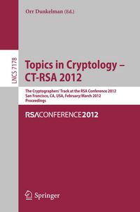 Produktbild: Topics in Cryptology - CT-RSA 2012