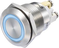 Produktbild: TRU COMPONENTS 1273005 GQ19F-10E/B/12V/S Druckschalter 48 V/DC 3 A 1 x Ein/(Ein) tastend Blau IP65 1 St.