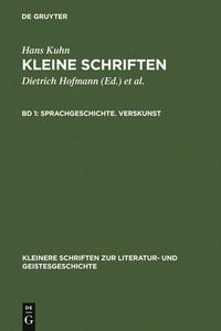 Produktbild: Sprachgeschichte. Verskunst