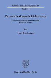 Produktbild: Das entscheidungserhebliche Gesetz.