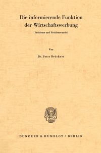 Produktbild: Die informierende Funktion der Wirtschaftswerbung.