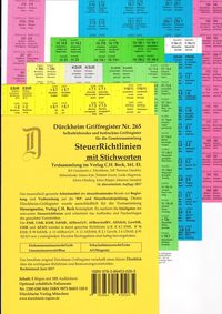 Produktbild: Glaubitz, T: SteuerRichtlinien Griffreg. Nr. 265 (2017/18)