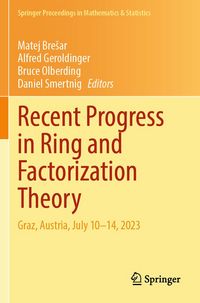 Produktbild: Recent Progress in Ring and Factorization Theory