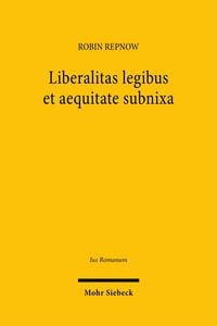 Produktbild: Liberalitas legibus et aequitate subnixa