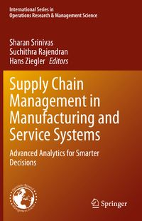 Produktbild: Supply Chain Management in Manufacturing and Service Systems