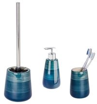 Bild vom Artikel Bad-Accessoires Set Pottery Petrol 3-teilig, Zahnputzbecher, Seifenspender & WC-Garnitur vom Autor 