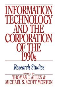 Produktbild: Information Technology and the Corporation of the 1990s