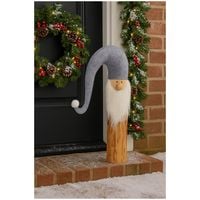 Produktbild: HTI-Living Wichtel Filz stehend auf Holzstamm grau 58cm Wichtel Filz stehend auf Holzstamm grau 58cm