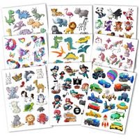 Produktbild: 150 hautfreundliche Kindertattoos &ndash; Thema: Bunter Mix
