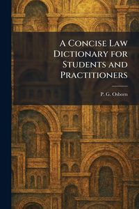Produktbild: A Concise Law Dictionary for Students and Practitioners