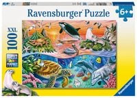 Produktbild: Puzzle Ravensburger Bunter Ozean 100 Teile XXL