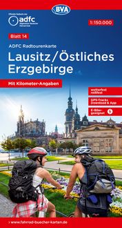 Produktbild: BVA ADFC Radtourenkarte Lausitz /&Ouml;stliches Erzgebirge 1:150.000