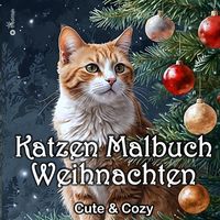 Produktbild: Katzen Malbuch Weihnachten - Katzenmalbuch Weihnachten - S&uuml;&szlig;e Katzen Vintage Katzenwelt