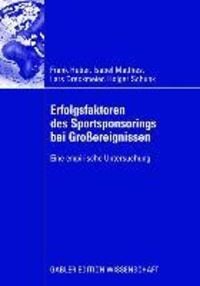 Produktbild: Erfolgsfaktoren des Sportsponsorings bei Gro&szlig;ereignissen