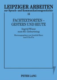 Produktbild: Fachtextsorten &ndash; gestern und heute