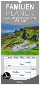 Produktbild: Familienplaner 2026 - Biken - Impressionen von Rolf Dietz mit 5 Spalten (Wandkalender, 21 x 45 cm) CALVENDO