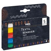 Produktbild KREUL Textil Marker Opak medium 5er Set