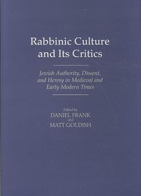 Produktbild: Rabbinic Culture and Its Critics