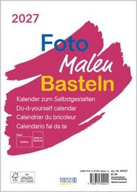 Produktbild: Foto-Malen-Basteln Bastelkalender A5 wei&szlig; 2027