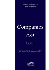 Produktbild: Companies Act U.K.
