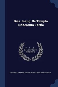 Produktbild: Diss. Inaug. De Templo Iudaeorum Tertio