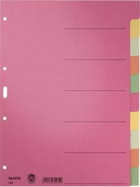 Produktbild: Leitz 43580000 Register DIN A4 blanko Karton Mehrfarbig 6 Registerbl&auml;tter 43580000
