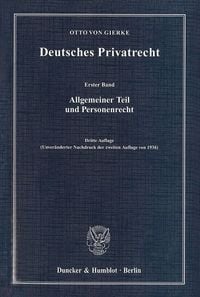 Produktbild: Deutsches Privatrecht. 4 B&auml;nde.