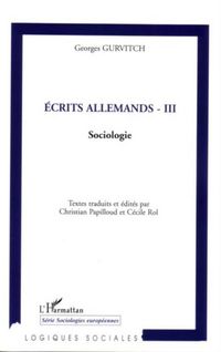 Produktbild: Ecrits allemands iii sociologie