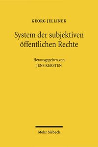 Produktbild: System der subjektiven &ouml;ffentlichen Rechte