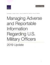 Produktbild: Managing Adverse and Reportable Information Regarding U.S. Military Officers