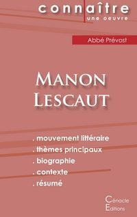 Produktbild: Fiche de lecture Manon Lescaut (Analyse litt&eacute;raire de r&eacute;f&eacute;rence et r&eacute;sum&eacute; complet)