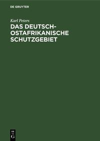 Produktbild: Das Deutsch-Ostafrikanische Schutzgebiet