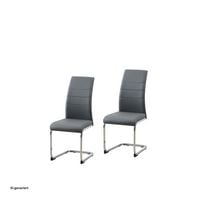 Produktbild: HTI-Living Schwingstuhl 2er Set PU grau SallyC Schwingstuhl 2er Set PU grau SallyC
