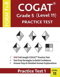 Produktbild: COGAT Grade 5 Level 11 Practice Test Form 7 And 8