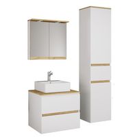 Produktbild: 4 tlg. Badm&ouml;bel-Set mit Waschbecken Cosila-A 60 cm