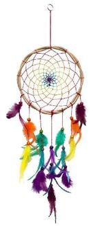 Produktbild: Traumfänger "Twisted Rainbow" Rattan 22 x 50 cm