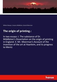 Produktbild: The origin of printing.: