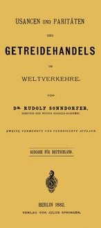 Produktbild: Usancen und Parit&auml;ten des Getreidehandels im Weltverkehre
