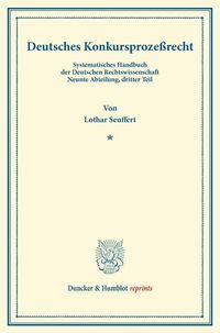 Produktbild: Deutsches Konkursproze&szlig;recht.