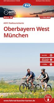 Produktbild: BVA ADFC Radtourenkarte Oberbayern West M&uuml;nchen 1:150.000