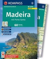 Produktbild: KOMPASS Wanderf&uuml;hrer Madeira mit Porto Santo, 60 Touren mit Extra-Tourenkarte