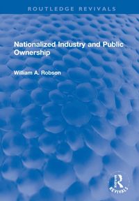 Produktbild: Nationalized Industry and Public Ownership