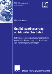 Produktbild: Qualit&auml;tsverbesserung an Musikhochschulen